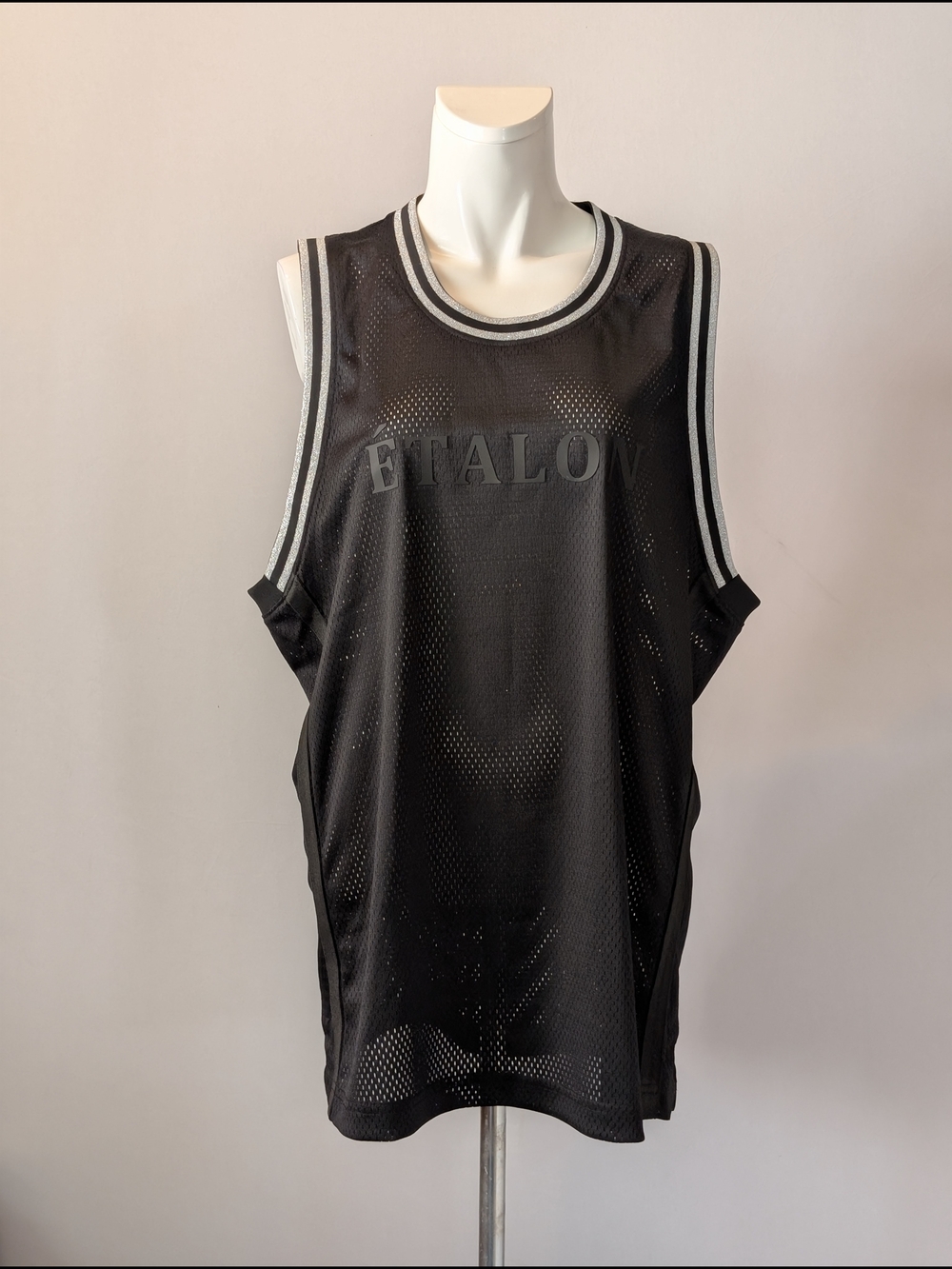 Steve Canar Étalon Signature Baller Jersey Mesh Sleeveless Silver Trim Sz L
